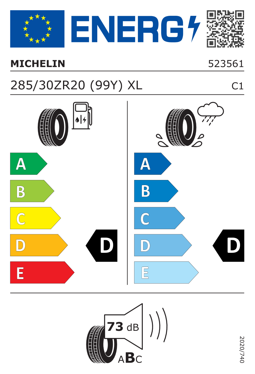 Michelin 285/30ZR20 99Y XL * Pilot Sport Cup 2