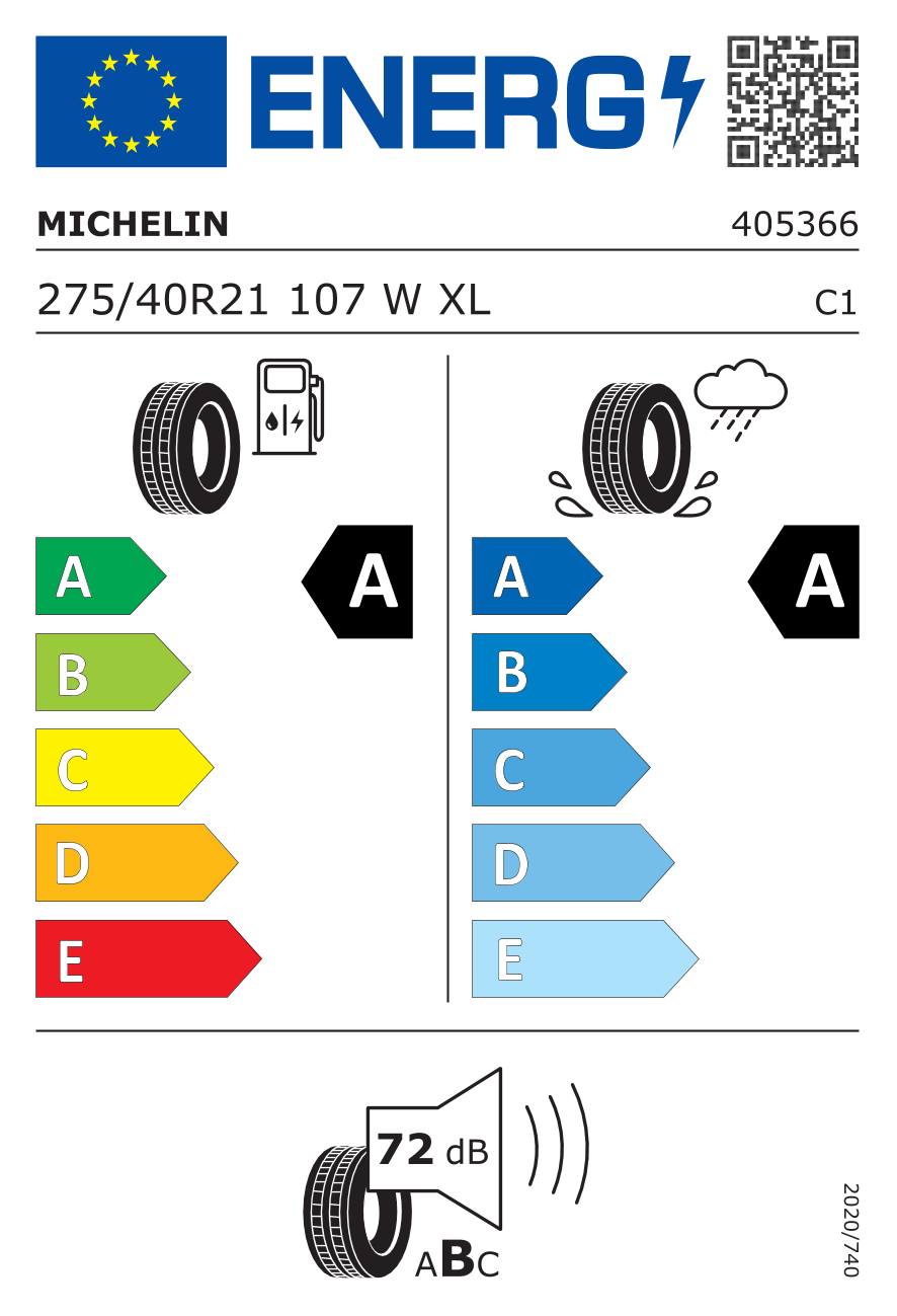 Michelin 275/40R21 107W XL MO1 Acoustic Pilot Sport EV