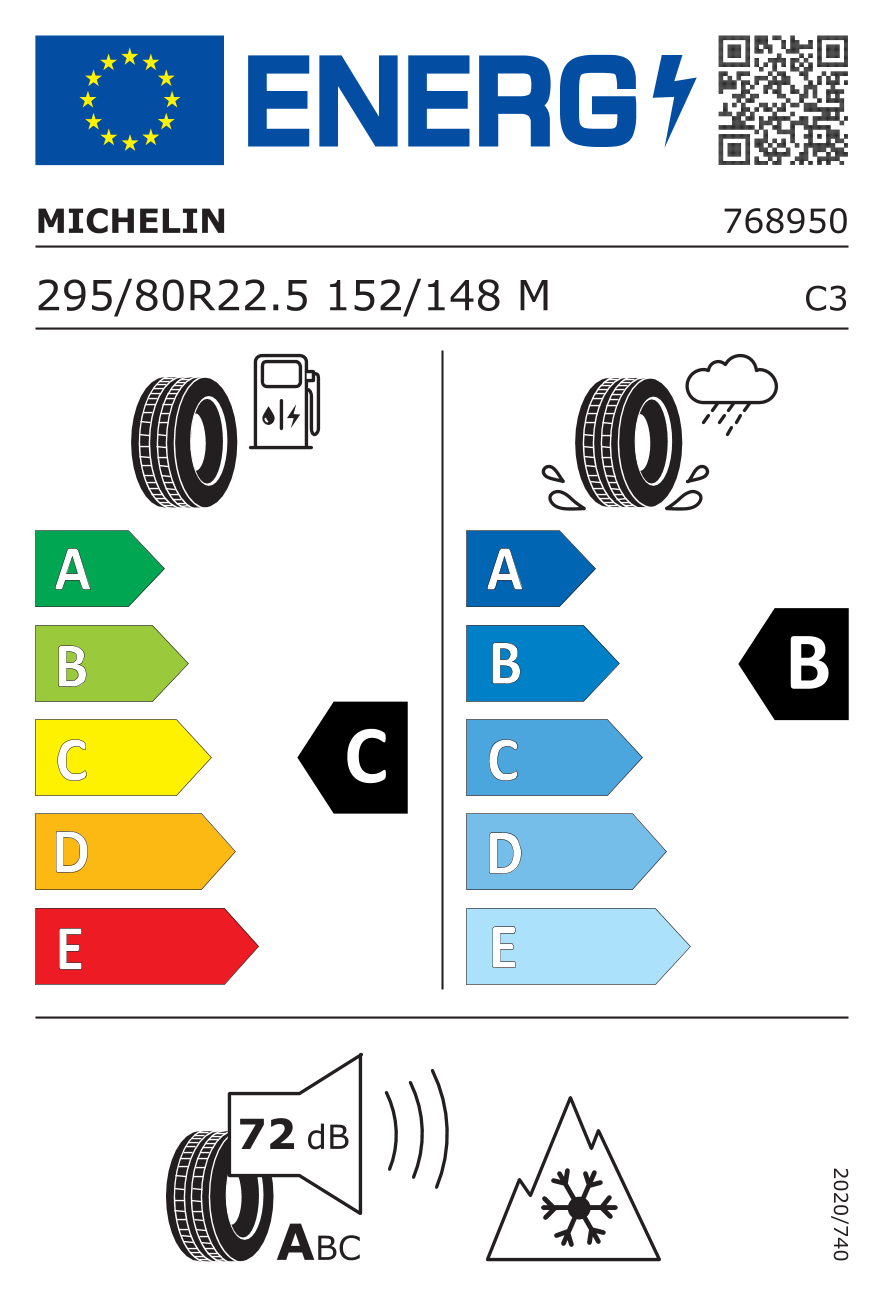 Michelin 295/80R22.5 152/148M M+S X Multiway 3D XZE