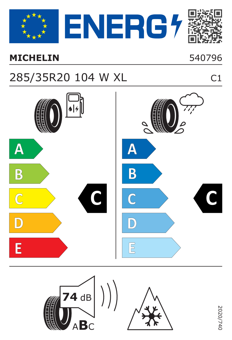Michelin 285/35R20 104W XL Pilot Alpin PA4