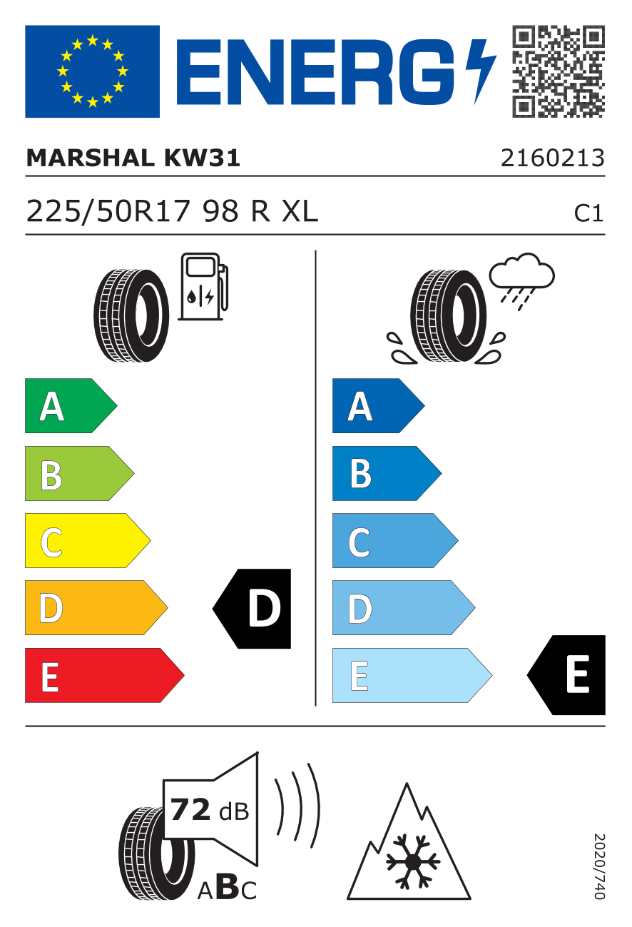 Marshal 225/50R17 98R XL I Zen KW31