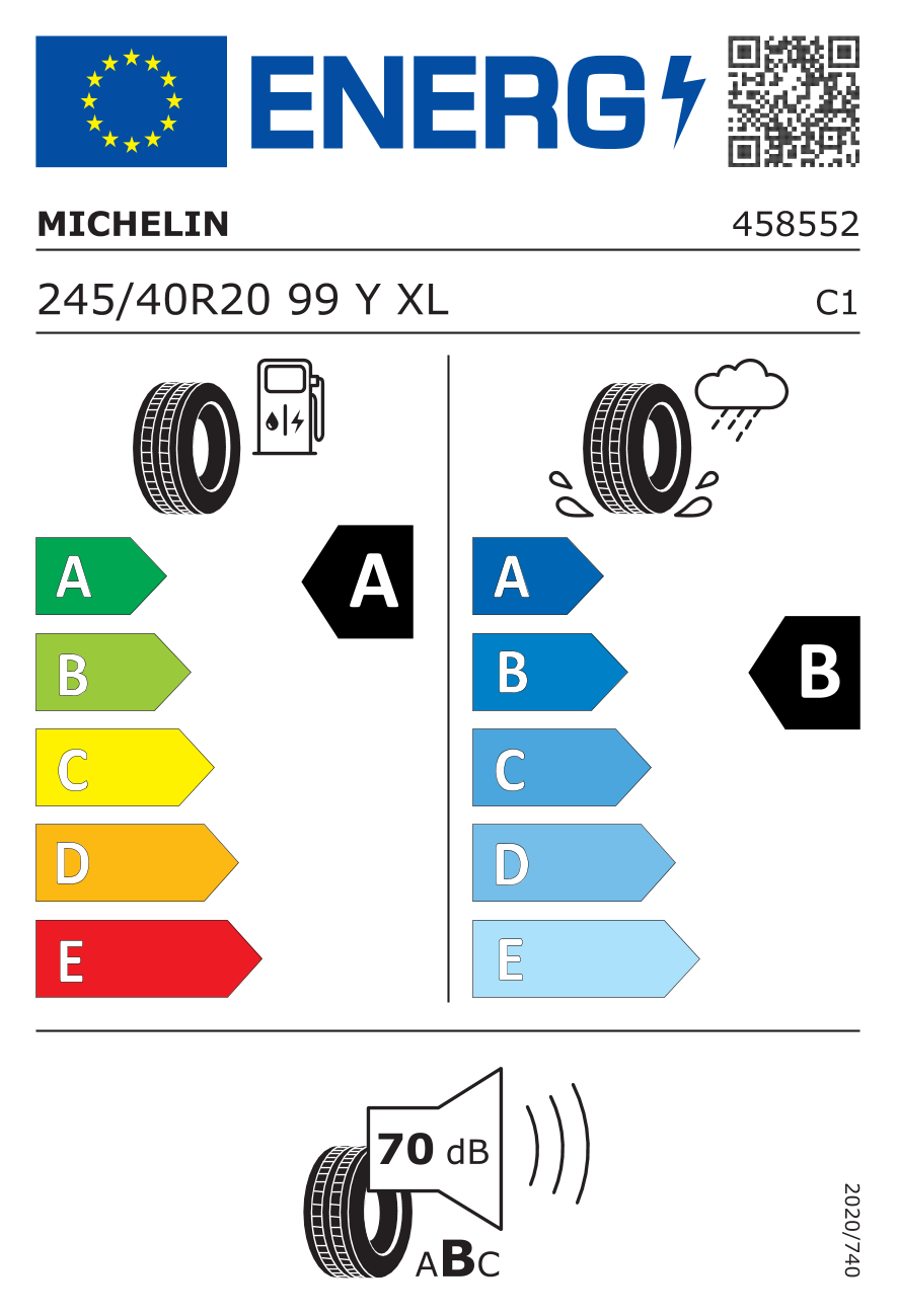 Michelin 245/40R20 99Y XL * MO e.Primacy