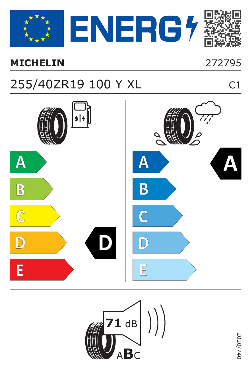 Michelin 255/40ZR19 100Y XL AO Pilot Sport 3