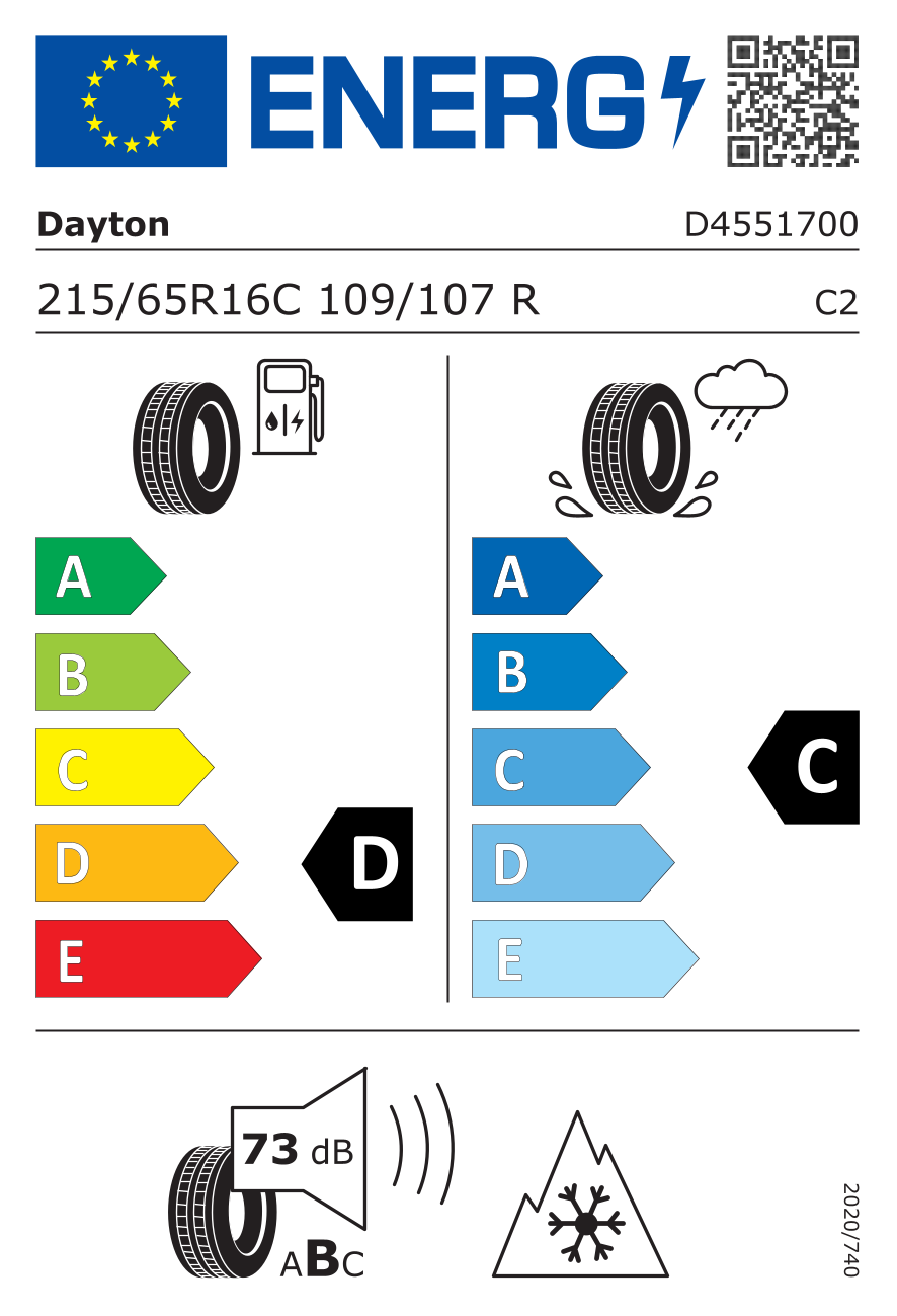 Dayton 215/65R16C 109/107R Van Winter