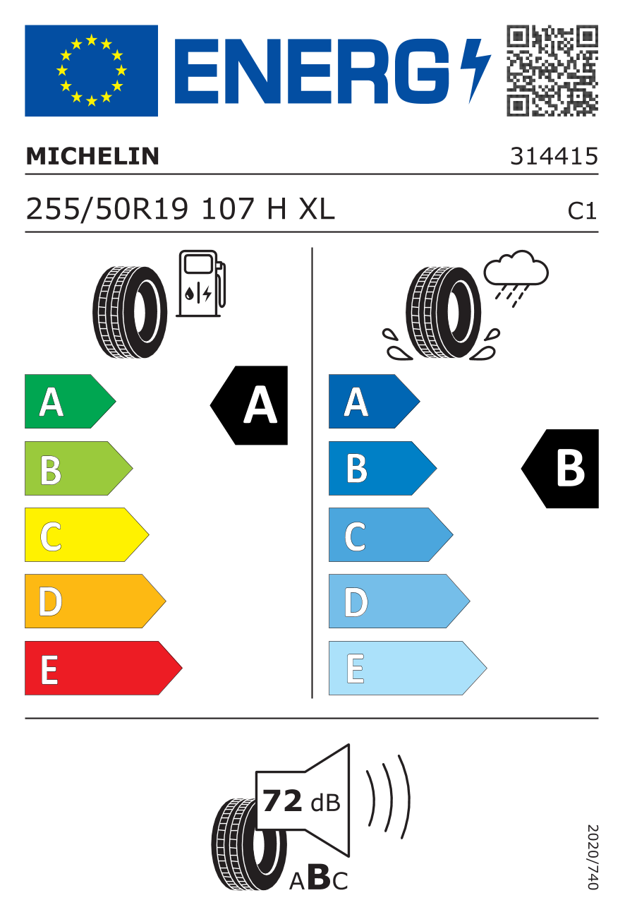 Michelin 255/50R19 107H XL e.Primacy